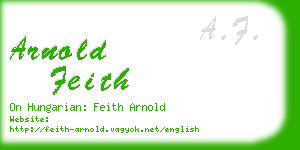 arnold feith business card